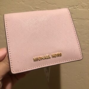 Michael Kors light pink leather wallet